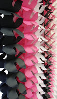6-Piece Princess Party Garlands, 12 Foot (Black, Hot Pink, Light Pink)