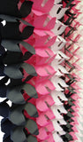 6-Piece Princess Party Garlands, 12 Foot (Black, Hot Pink, Light Pink)