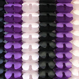 6-Piece Party Garlands, 12 Foot (Black, Purple, Pink)