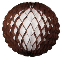 Small 8 Inch Honeycomb Puff Balls (3-Pack) - White Center