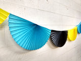 10 Foot Bahamas Themed Bunting Garland (Solid Scallops)