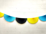 10 Foot Bahamas Themed Bunting Garland (Solid Scallops)