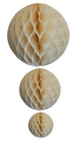 Set of 3 Assorted Honeycomb Balls - 5 Inch, 8 Inch, & 12 Inch - MULTIPLE COLORS
