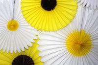 Set of 6 Sunflower & Daisy Fans - 13, 18, 20 Inch