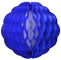 Small 8 Inch Honeycomb Puff Balls (3-Pack) - White Center