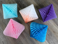 2-Pack 18 Inch Honeycomb Diamond Decorations - Solid Colors
