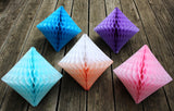 2-Pack 18 Inch Honeycomb Diamond Decorations - Solid Colors