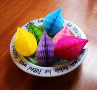 Mini 5 Inch Honeycomb Drop Decorations - 6-Pack - MULTIPLE COLORS