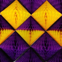2-Pack 18 Inch Honeycomb Diamond Decorations - Solid Colors