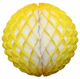 Small 8 Inch Honeycomb Puff Balls (3-Pack) - White Center