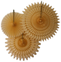 3-Piece Tissue Fans - 13, 18, 21 Inch - MULTIPLE COLORS