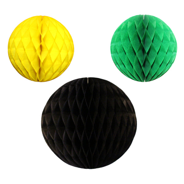 3-Piece Jamaican Honeycomb Balls - 12 & 8 Inch (Solid)