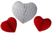 3-Piece Mixed Honeycomb Hearts - 12 & 8 Inches - MULTIPLE COLORS
