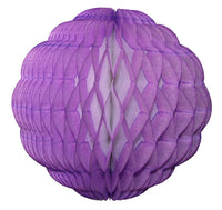 Small 8 Inch Honeycomb Puff Balls (3-Pack) - White Center