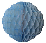 Small 8 Inch Honeycomb Puff Balls (3-Pack) - White Center