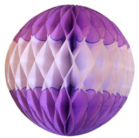 Lilac & White Honeycomb Balls, 3-Pack (Assorted Sizes)