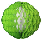 Small 8 Inch Honeycomb Puff Balls (3-Pack) - White Center