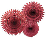 3-Piece Tissue Fans - 13, 18, 21 Inch - MULTIPLE COLORS