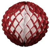 Small 8 Inch Honeycomb Puff Balls (3-Pack) - White Center