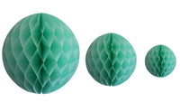 Set of 3 Assorted Honeycomb Balls - 5 Inch, 8 Inch, & 12 Inch - MULTIPLE COLORS