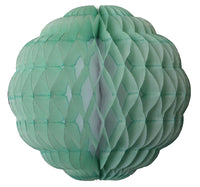 Small 8 Inch Honeycomb Puff Balls (3-Pack) - White Center