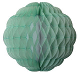 Small 8 Inch Honeycomb Puff Balls (3-Pack) - White Center