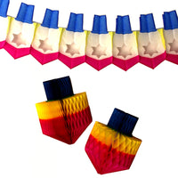 3-Piece Chanuka Decoration Set - Multi Rainbow