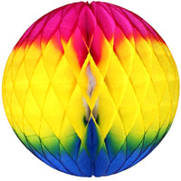 Multi Rainbow Honeycomb Balls, 3-Pack (Assorted Sizes)