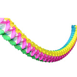Multi Rainbow Oval Garland, 12 Foot (Yellow, Green, Blue, Cerise)