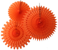 3-Piece Tissue Fans - 13, 18, 21 Inch - MULTIPLE COLORS