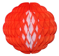 Small 8 Inch Honeycomb Puff Balls (3-Pack) - White Center