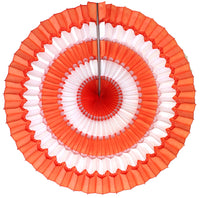 16 Inch Striped Tissue Fans - 6-pack - MULTIPLE COLOR OPTIONS