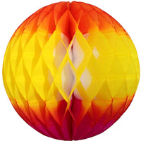 Orange Yellow Cerise Honeycomb Balls, 3-Pack (Assorted Sizes)