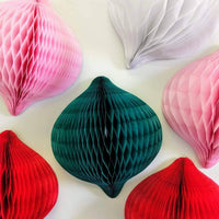 12 Inch Honeycomb Oval Ornament Decoration - 6-Pack - MULTIPLE COLORS
