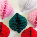 12 Inch Honeycomb Oval Ornament Decoration - 6-Pack - MULTIPLE COLORS