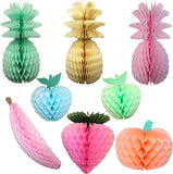 14-Piece Set of Pastel Tissue Paper Fruits & Garlands