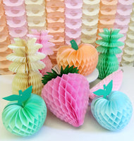 Pink Cerise Strawberry Decorations - 8-10 Inches - Set of 4