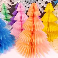 12 Inch Honeycomb Christmas Tree - Solid Colors (3-pack)