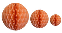 Set of 3 Assorted Honeycomb Balls - 5 Inch, 8 Inch, & 12 Inch - MULTIPLE COLORS