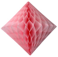 2-Pack 18 Inch Honeycomb Diamond Decorations - Solid Colors