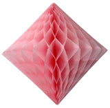 2-Pack 18 Inch Honeycomb Diamond Decorations - Solid Colors