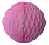 Small 8 Inch Honeycomb Puff Balls (3-Pack) - White Center