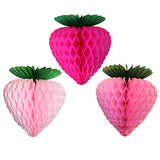 10 Inch Strawberry Decorations - Pink Mix - Set of 3
