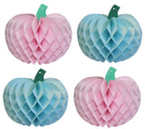 10 Inch Pumpkin Decorations - Baby Shower Reveal Pink Blue (4-Piece)