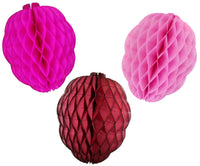 13 Inch Honeycomb Raspberry or Blackberry Decoration (3-pack)