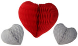 3-Piece Mixed Honeycomb Hearts - 12 & 8 Inches - MULTIPLE COLORS