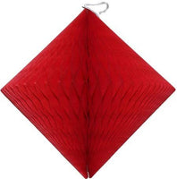 2-Pack 18 Inch Honeycomb Diamond Decorations - Solid Colors