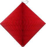 2-Pack 18 Inch Honeycomb Diamond Decorations - Solid Colors
