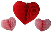 3-Piece Mixed Honeycomb Hearts - 12 & 8 Inches - MULTIPLE COLORS