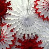 Set of 6 Tissue Paper Snowflakes - 15, 19, 22 Inch - MULTIPLE COLOR OPTIONS